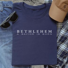 Navy Blue with White Graphic