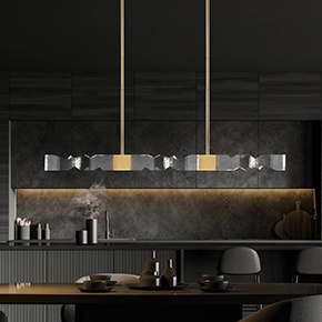 Mamadim Sleek Carved Crystal Linear Pendant