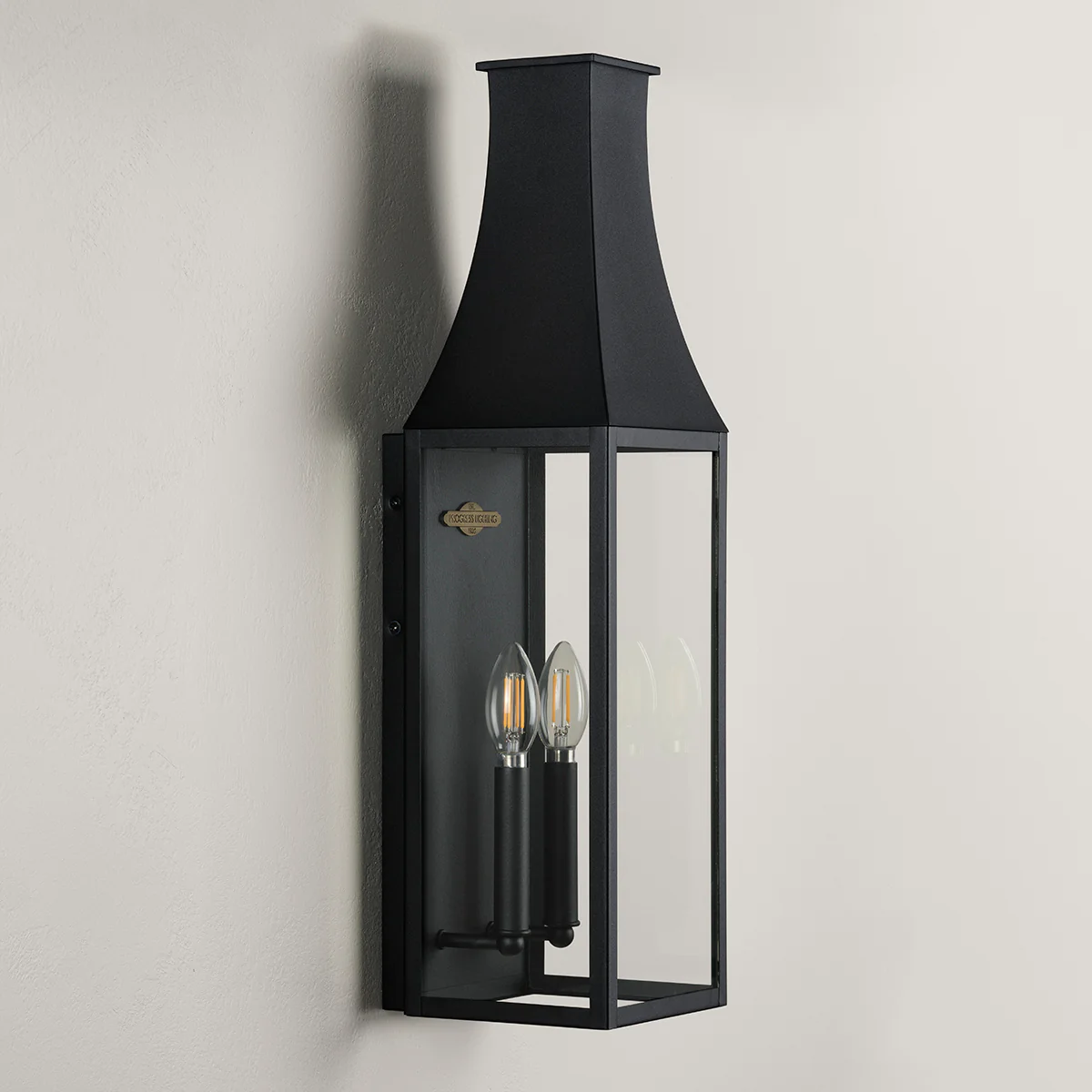 Radcliffe Collection Two-Light Large Black New Traditional Outdoor Wall Lantern