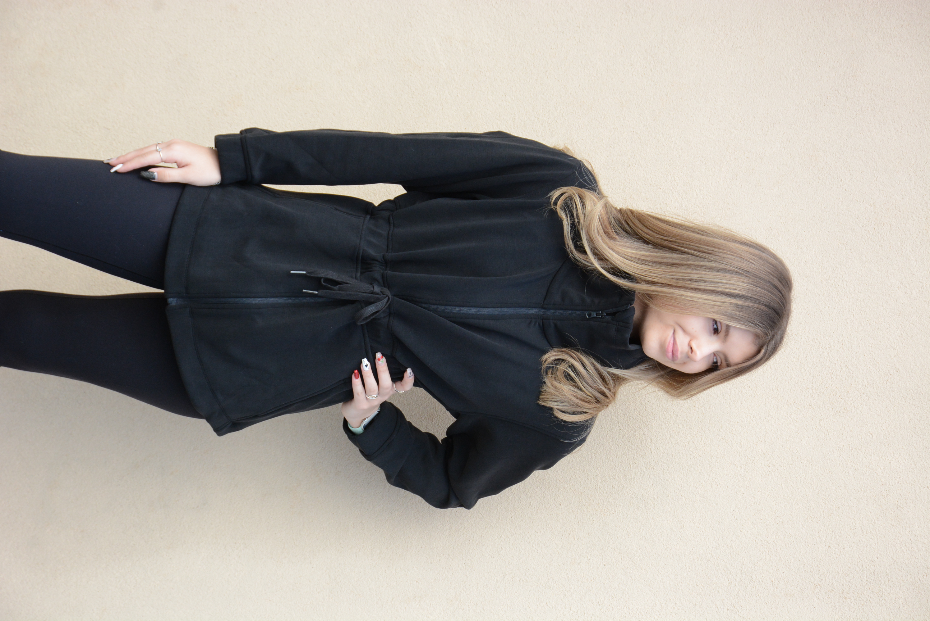 Showing our signature High neck jacket 