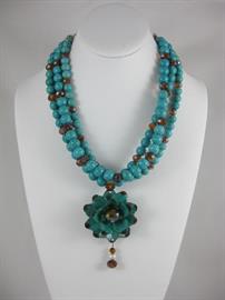 Handmade Metal Flower necklaces