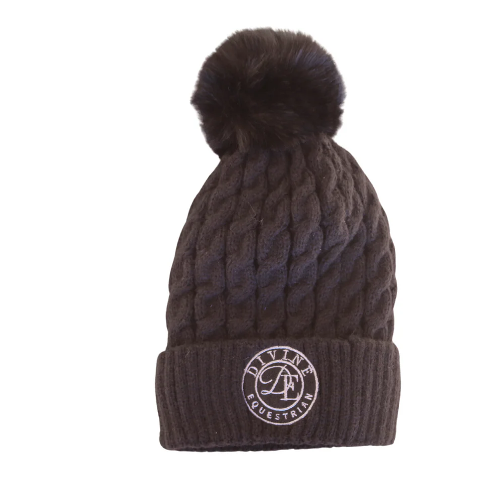 Website Photo of Black Branded Winter Beanie