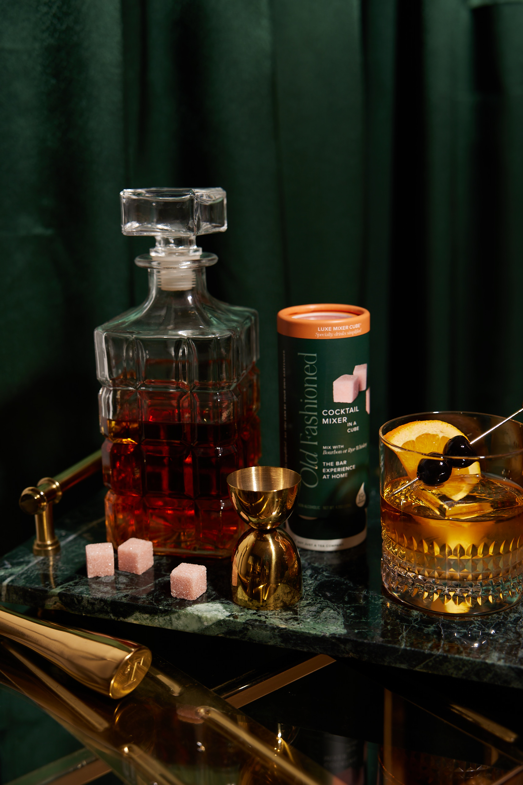 One cube packs all the bitters and fresh, juicy orange you need for a delicious Old-Fashioned.