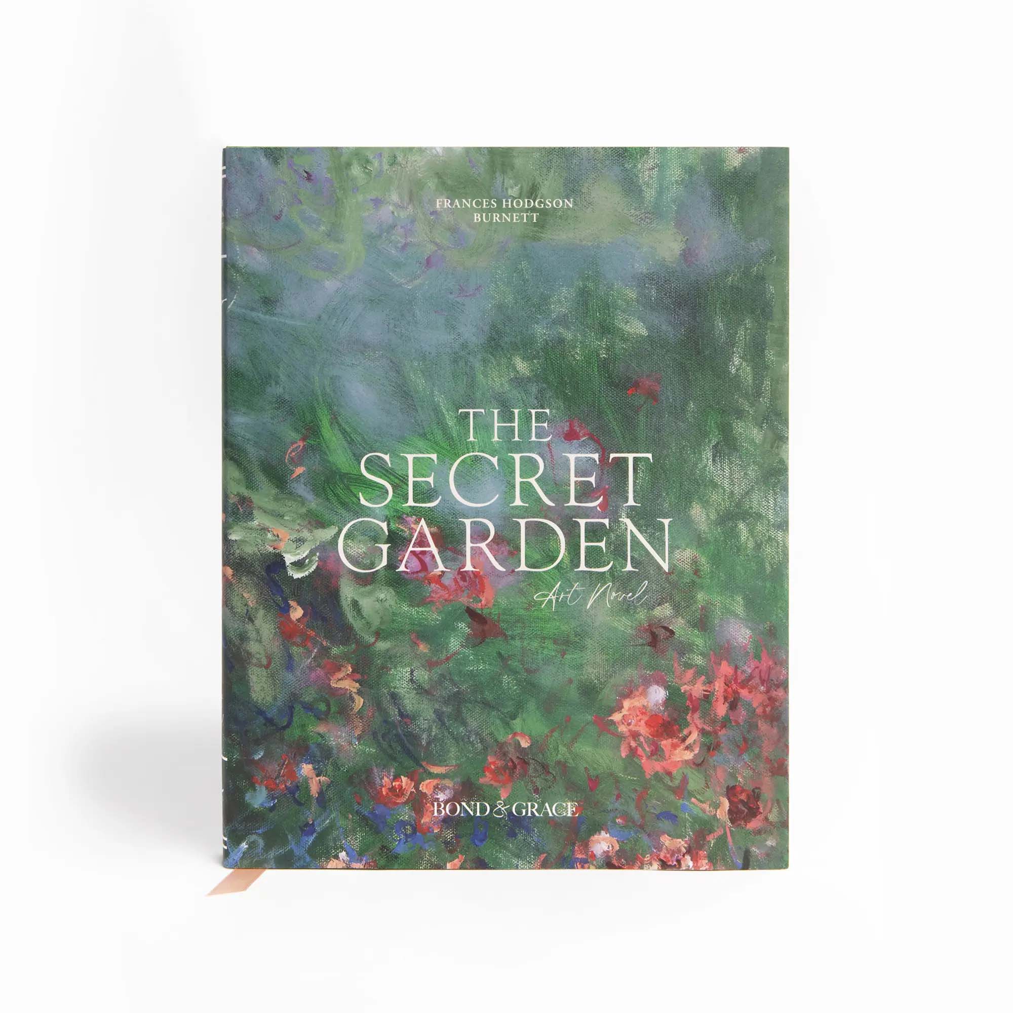 This stunning edition of The Secret Garden celebrates healing a hope while dressed in a vibrant oil painting, Garden in Bloom by neo-impressionist Artist Kim Ahonoukoun.