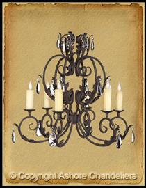 6 Light Cinderella with Crystals CH-5001-C