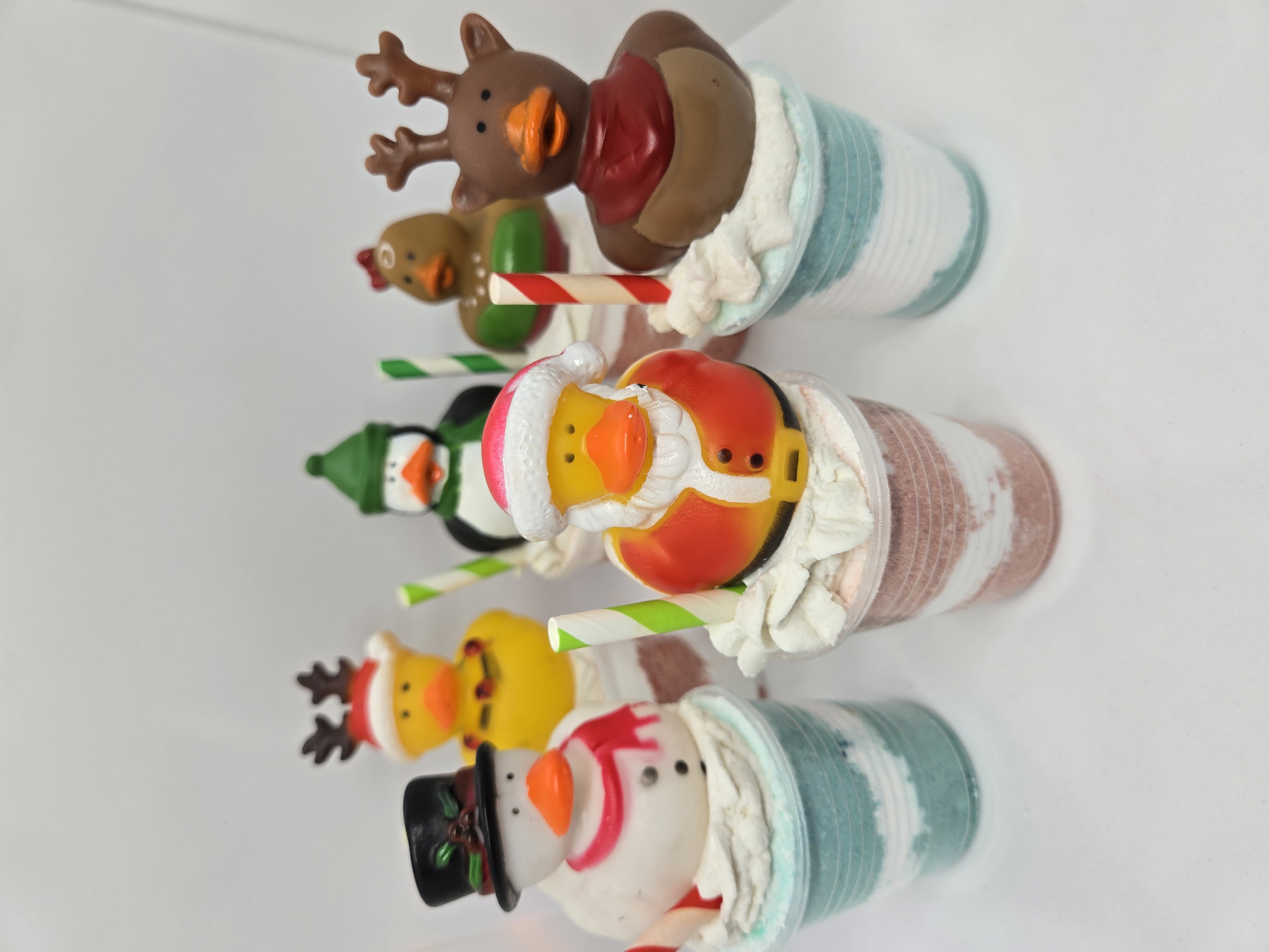 Kids dunk the smoothie shots in and out of the water, and they fizz, foam and bubble out of the cup. 