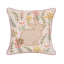 C&F Home- Garden Bunny Embroidered Pillow