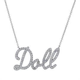 14K Diamond Name Neckalces
