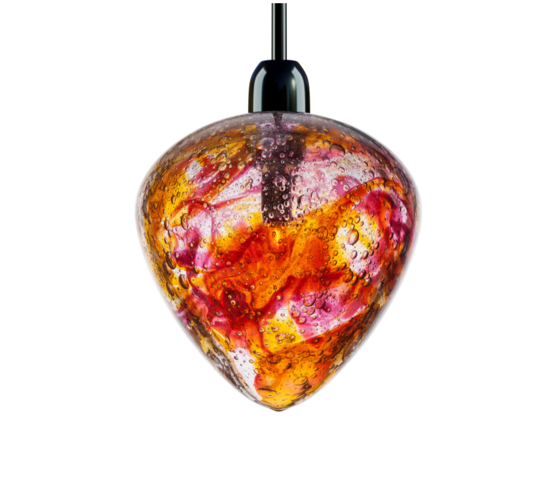 Singl Crystal Amulet   Color: fuchsia Diameter: 170 mm (6,69 in) Height: 200 mm (7,78 in) Weight: 2,1 kg Light source: 1 x G9