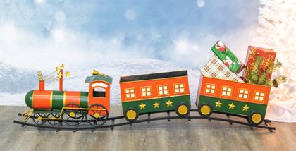 Metal Holiday Express Train