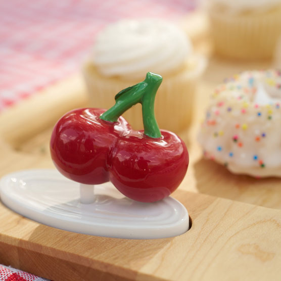 Add a sweet pop of color with cheery cherries! This hand-painted cherry mini brings playful charm to brunches, summer entertaining, and cheerful gatherings all season long.