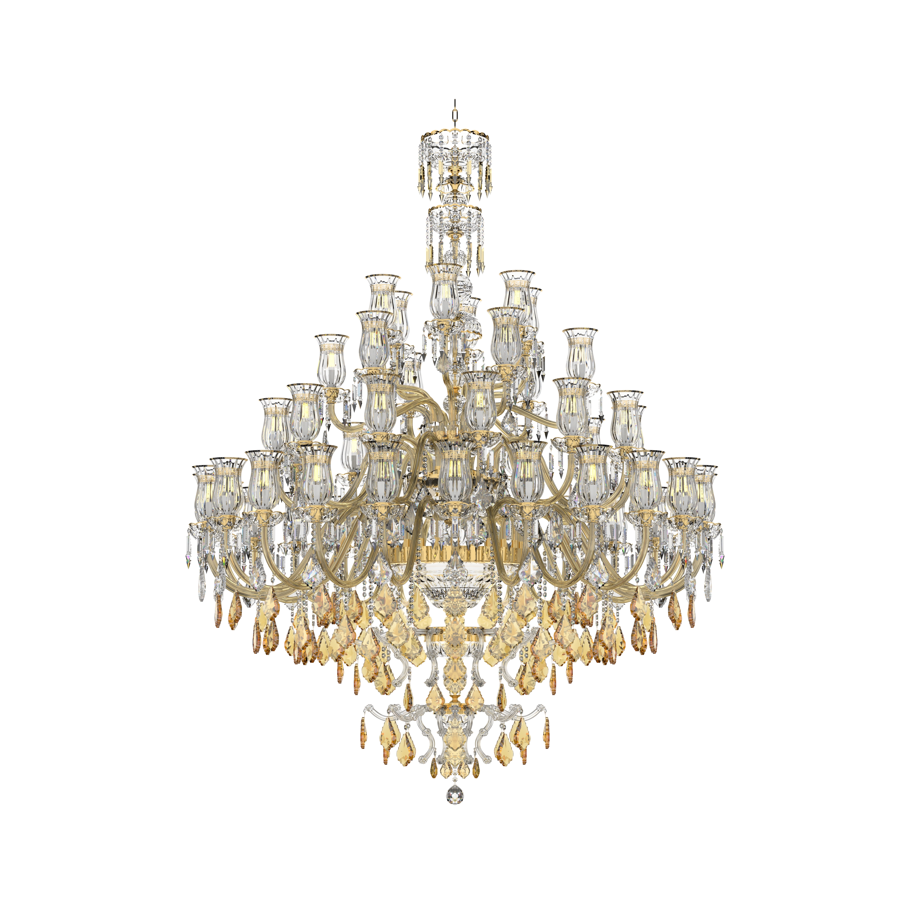  L 131/48/03-2/DB T4 zl amber pb  Diameter: 180 cm  Height: 220 cm  Numberofbulbs: 48
