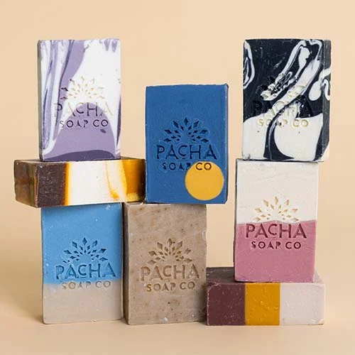 Pacha Soap Co. creates handcrafted bath, body, and candle products designed to nourish the skin and elevate everyday rituals.