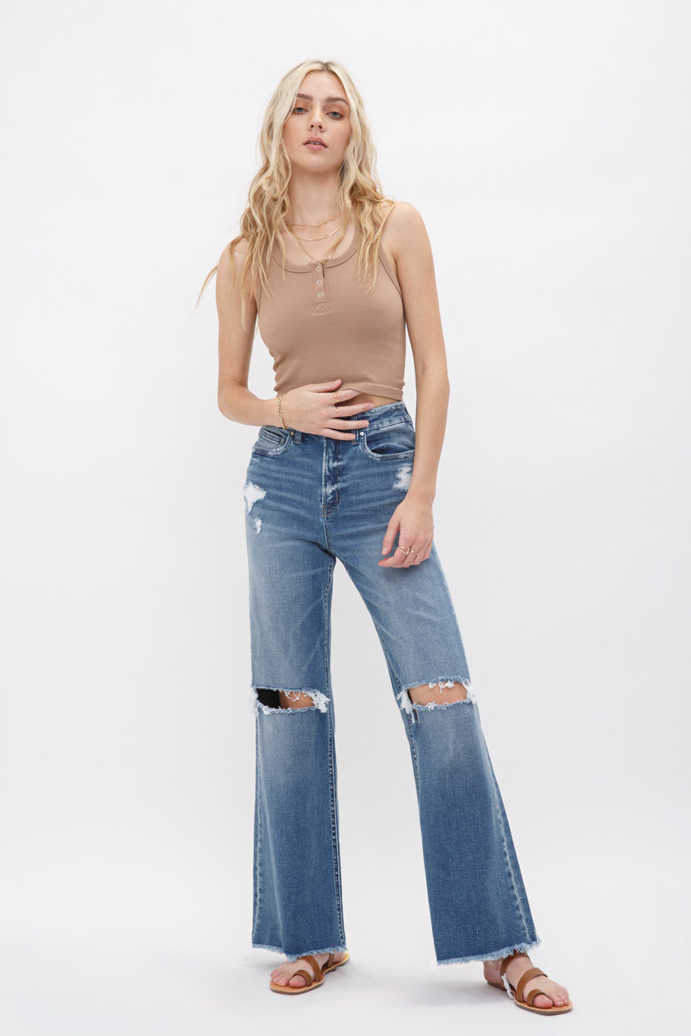 STRETCH SUPER HIGH RISE WIDE LEG
