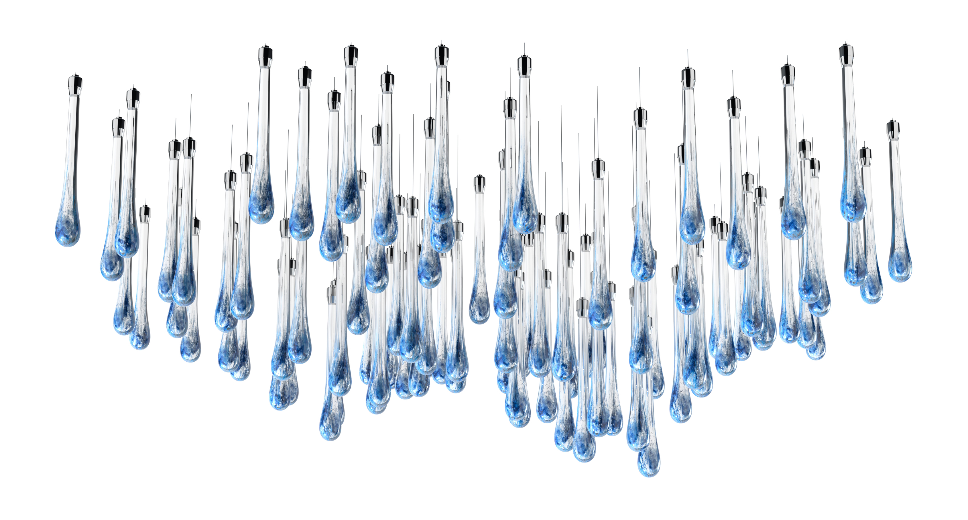 Color: crystal + middle blue + turquoise + soda Length: 1440 mm (56,69 in) Width: 900 mm (35,43 in) Height:660 mm (25,98 in) Weight: 27 kg Light source: 23 x LED