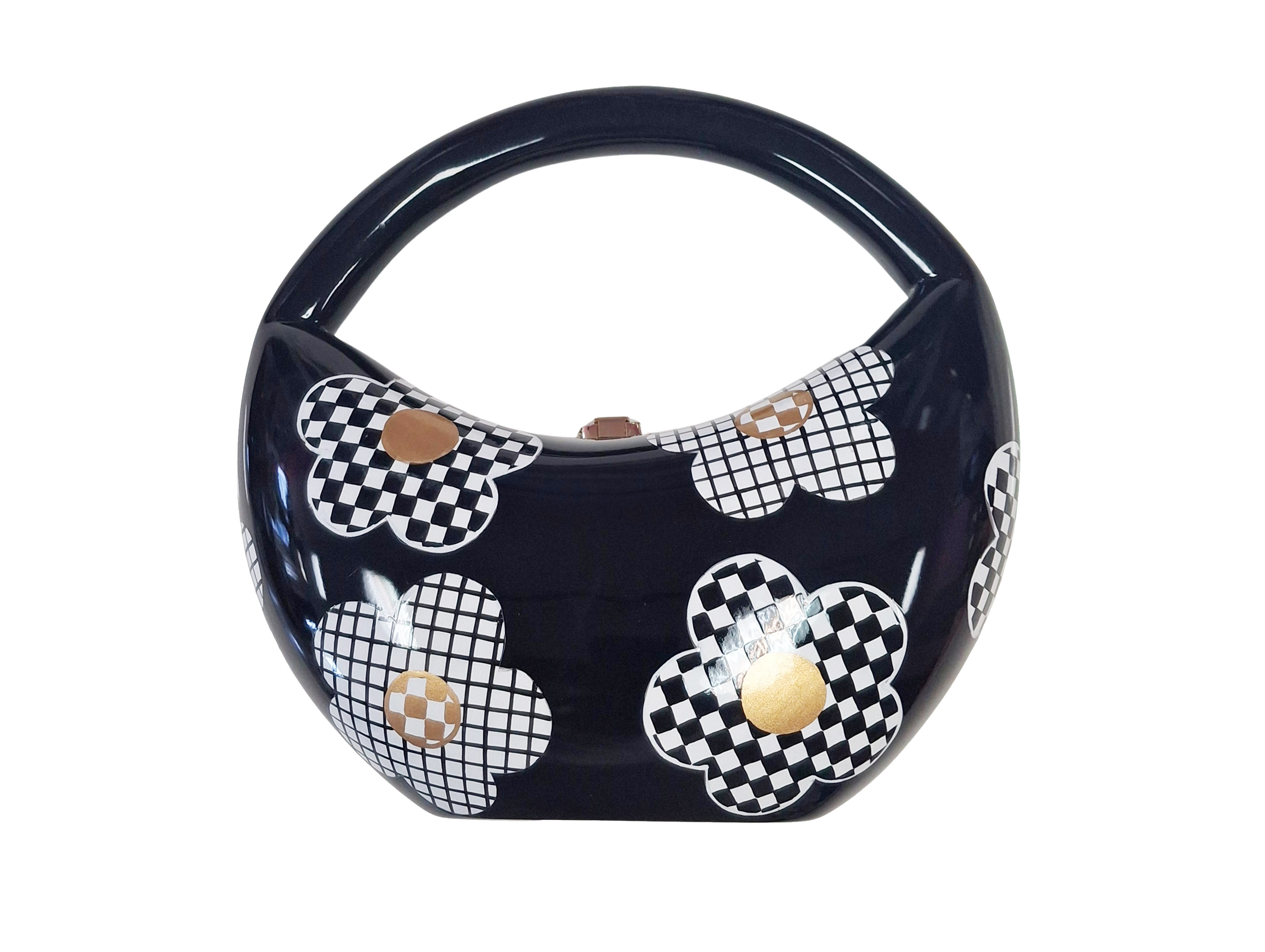 Timmy Woods Exquisite Handbag – Hand-Carved Acacia Wood Half-Moon Clutch