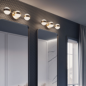 Verona LED Vanity is available in 2, 3 or 4 light, Black, Satin Nickel or Light Antique Brass finishes. 