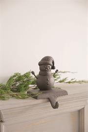 Cast Iron Baby Snowman Stocking Holder