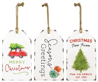 Christmas Town Tag Hanger 3 Asst.