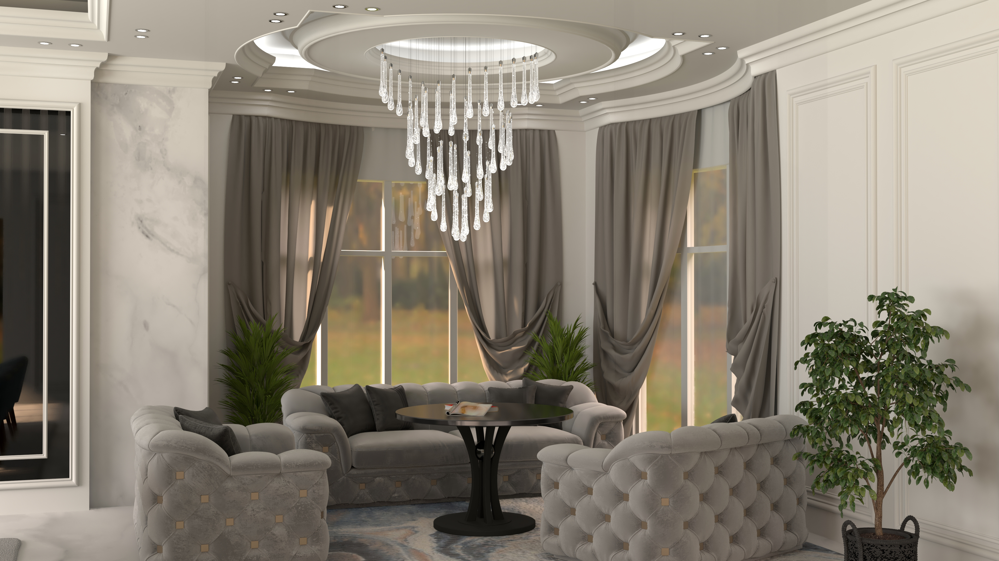 Color: crystal + soda Diameter: 1000 mm (39,37 in) Height: 1185 mm (46,65 in) Weight: 16 kg Light source: 14 x LED chip
