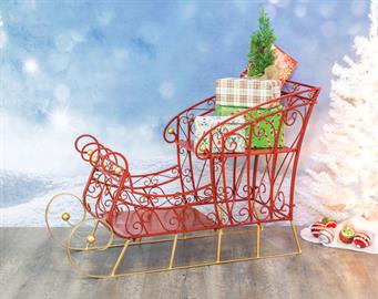 Red and Gold Santa Sleigh