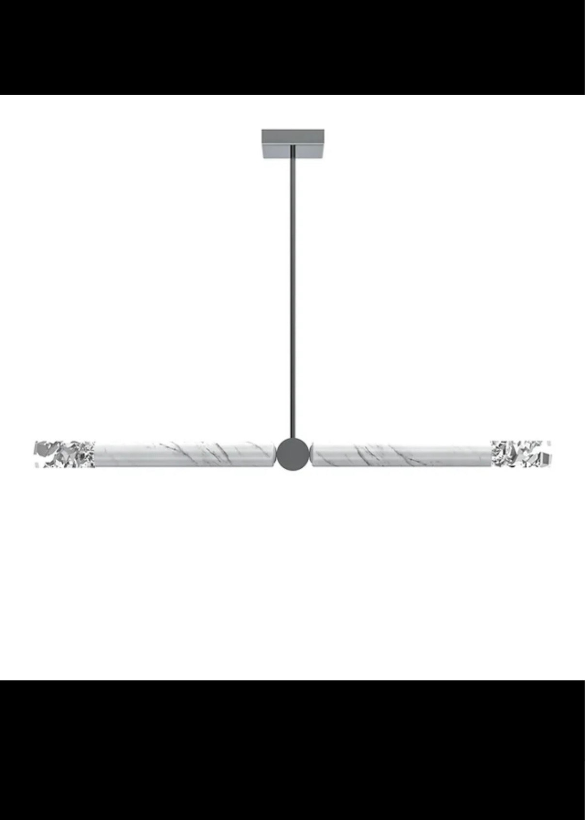 Color: white carrara marble /crystal Length: 780 mm (30,71 in) Width: 50 mm (1,97 in) Height: 500 mm (19,69 in) Weight: 3,4 kg Light source: 2 x LED Chip