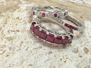 Natural Ruby Wedding Bands