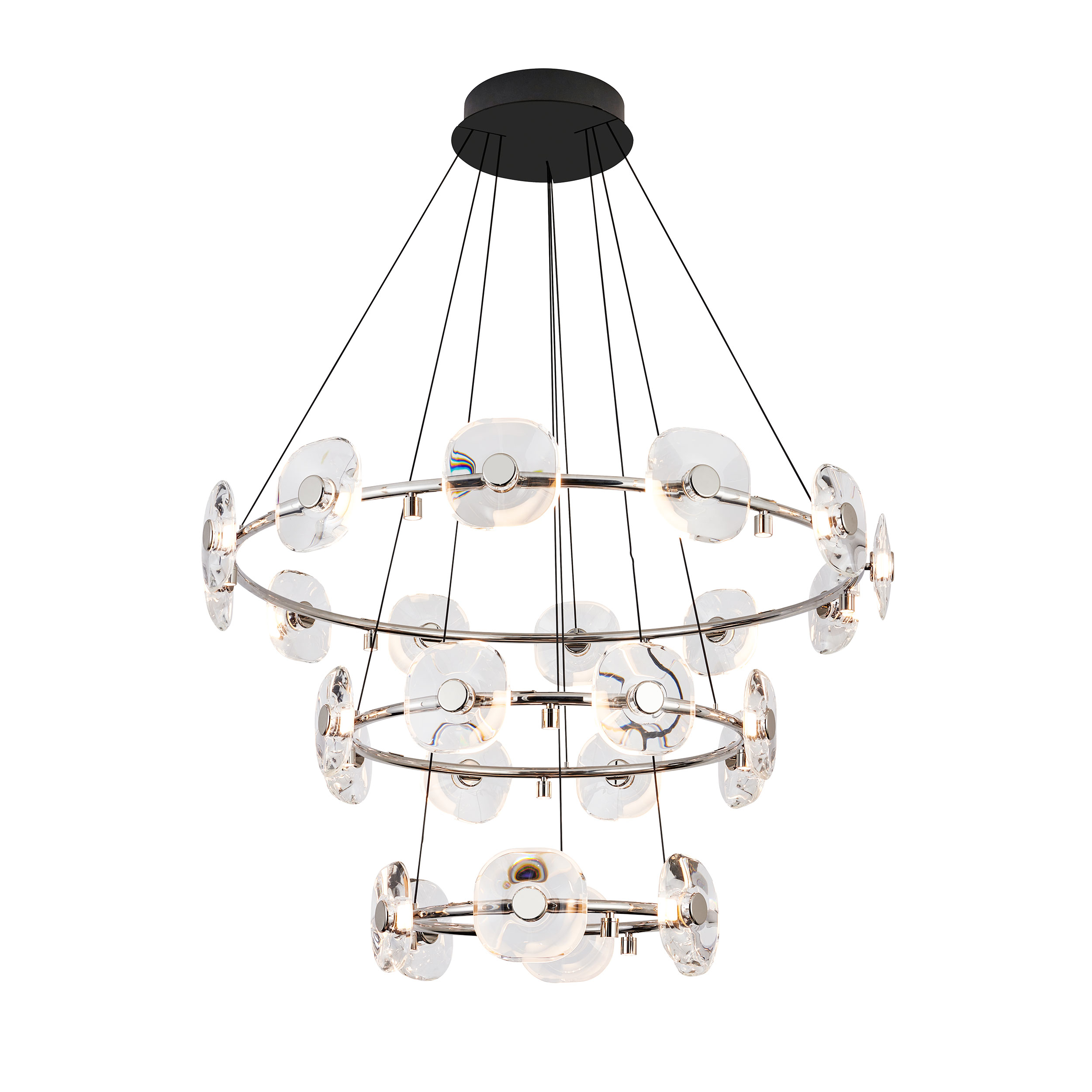 Celestia 3-Tier Chandelier - Chrome