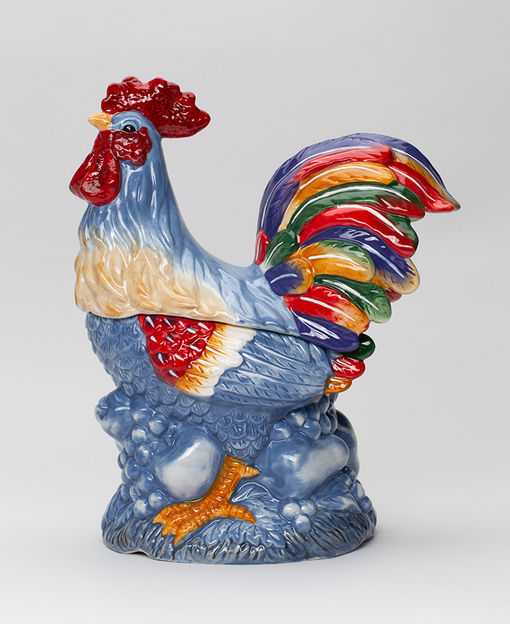 Holiday Rooster Cookie Jar 12"H