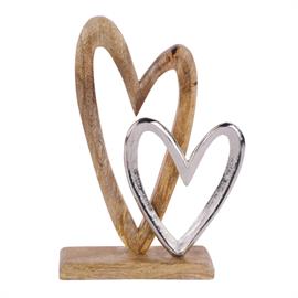 10.5"H X 6"L X 2"W DOUBLE HOLLOW HEART