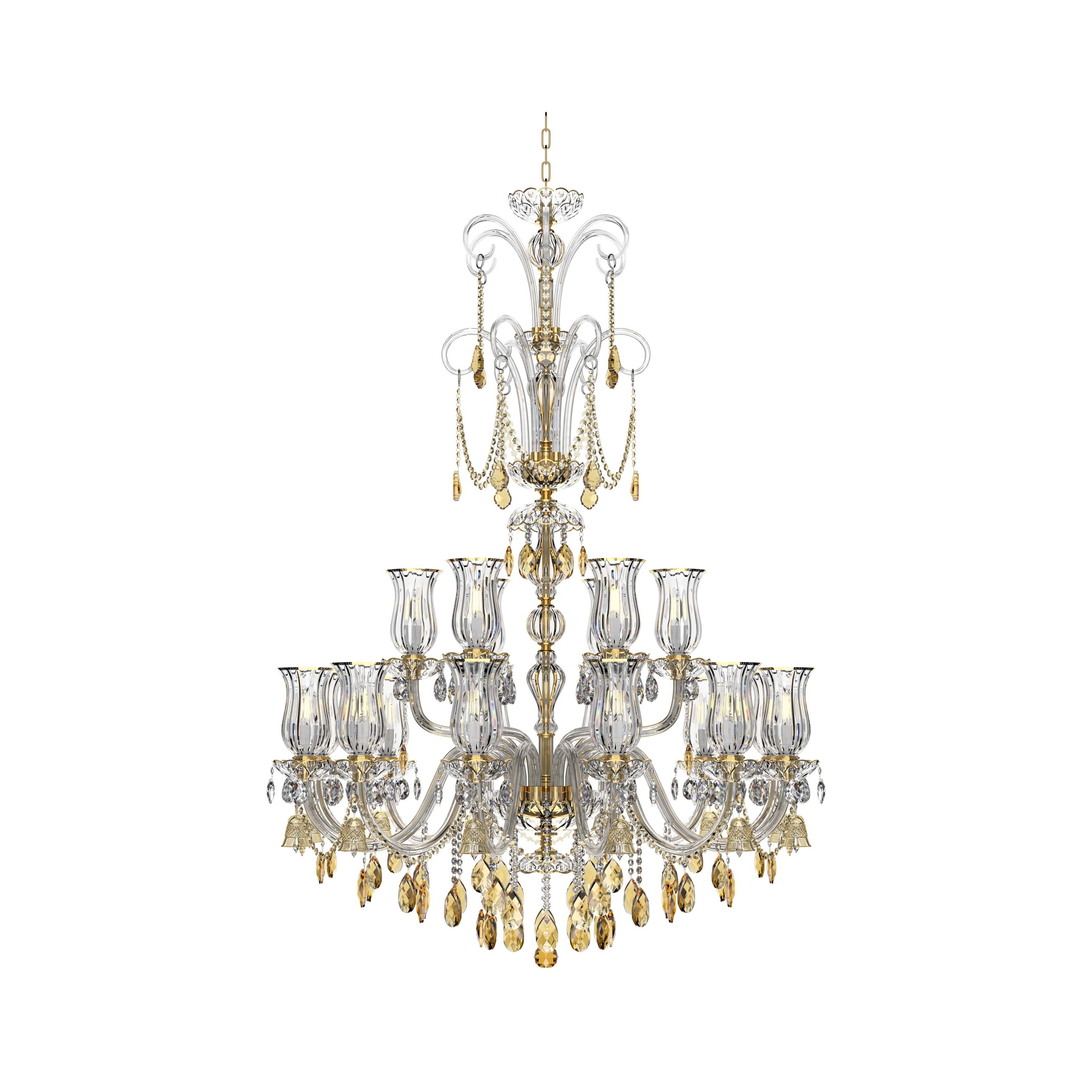  L 117/12+6/04-2/DB2 T2B zl amber pb Diameter: 110 cm Height: 160 cm  Numberofbulbs: 18