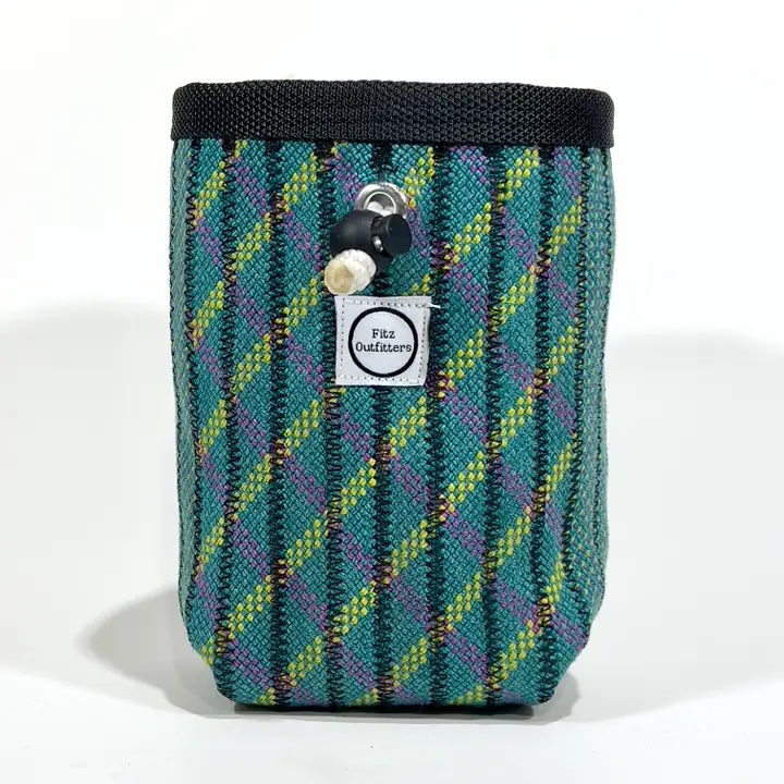 Chalk bag made from retired climbing rope