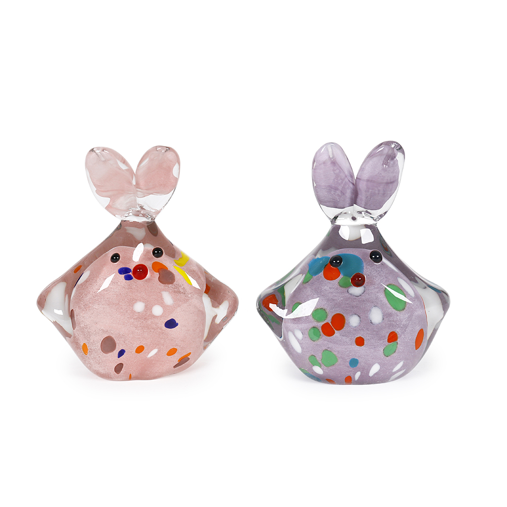Confetti glass bunnies