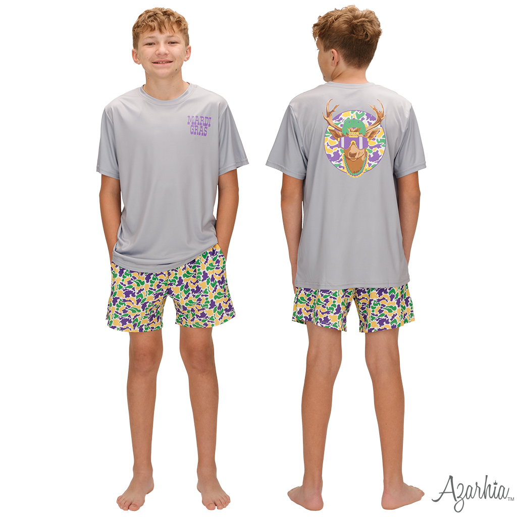 Boys Deer Camo Outfit for Mardi Gras 