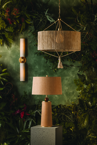 Inspired by the colors, textures, and patterns of nature, Mandy incorporates details like tassels, wood accents, pillowy silhouettes and soft curves.