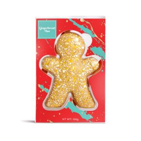Milk Chocolate Cookie Butter Gingerbread Man Filled With Gingersnap Cookies, Dried Cherries And Dried Cranberries