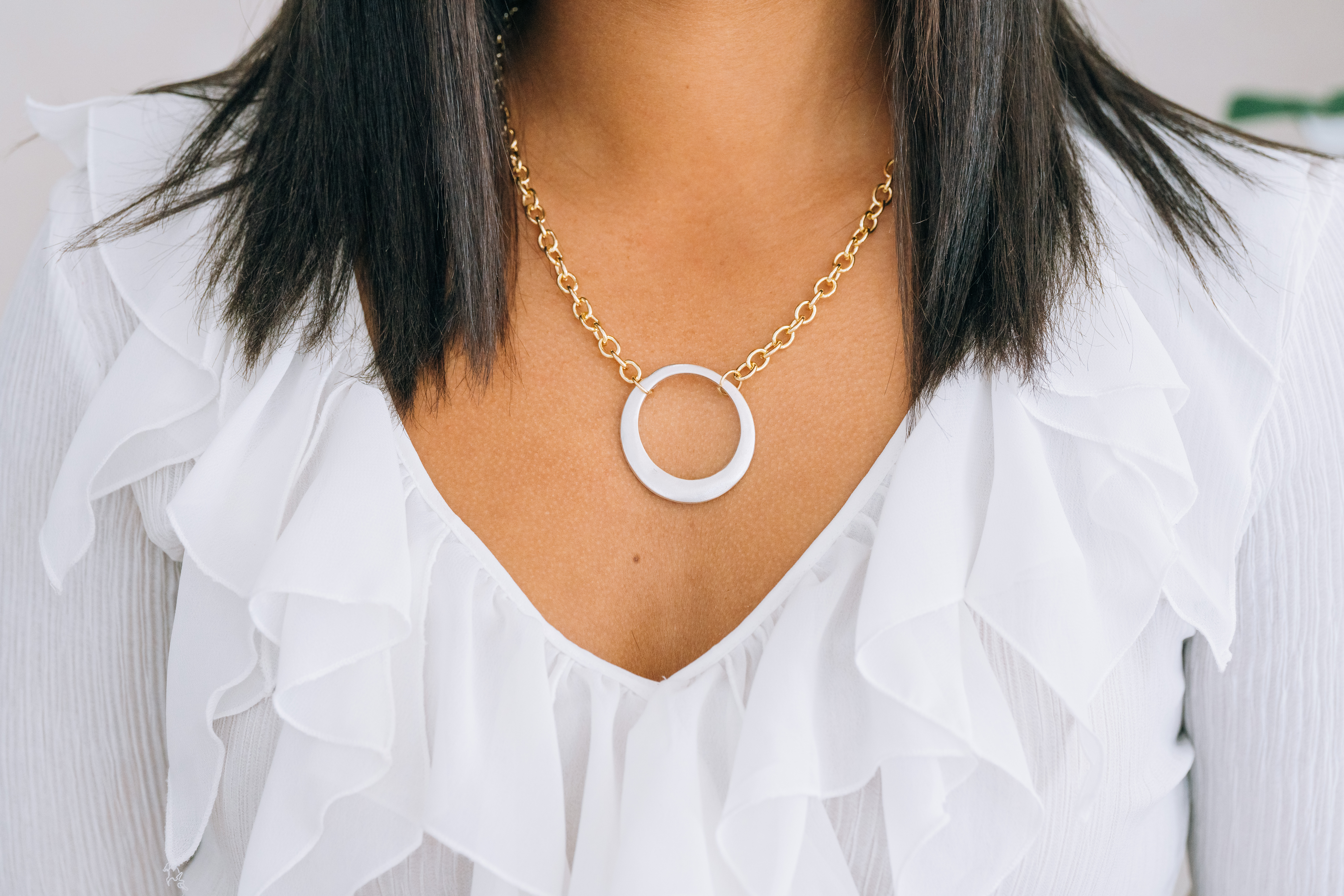 Mixed Metal statement necklace