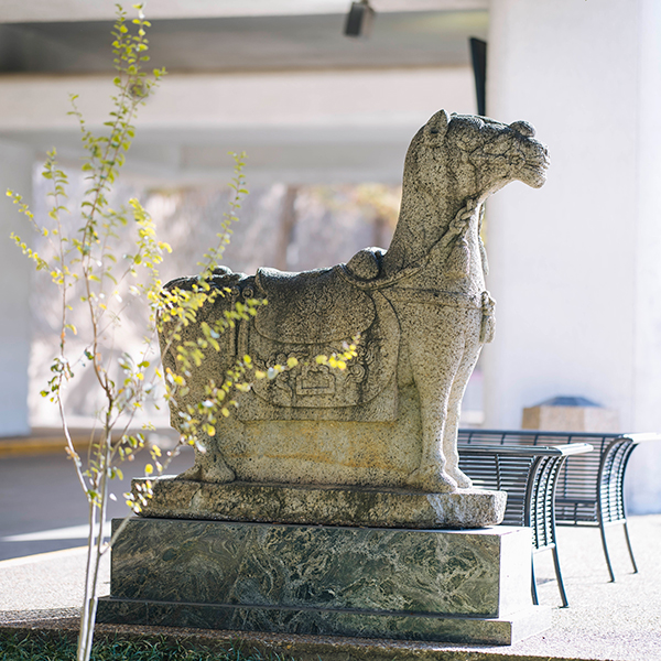 PAIR OF MOMUMENTAL TOMB GUARDIAN HORSES